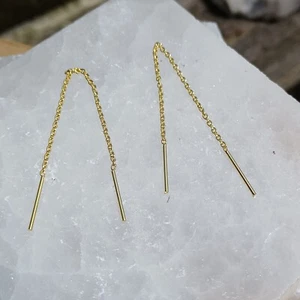 Gold Plated Sterling Silver Threader Earrings - Picture 1 of 5