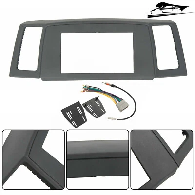 Double Din Radio Stereo Dash Kit Wiring Harness For 05 06 07 Jeep Grand Cherokee - Image 1 of 4