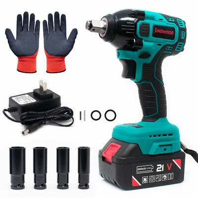 Kinswood Cordless Impact Wrench kit 21V with Drill Set 7 pcs Heavy Duty 310LB tq - Image 1 of 4
