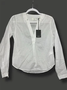 Camicetta Billy Reid 100% cotone trasparente XS RN 113814 nuova con etichetta oltre $200  - Foto 1 di 9