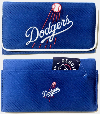 MLB Los Angeles Dodgers Organizer Mesh Wallet LA Clutch Womens Purse - Blue Cover