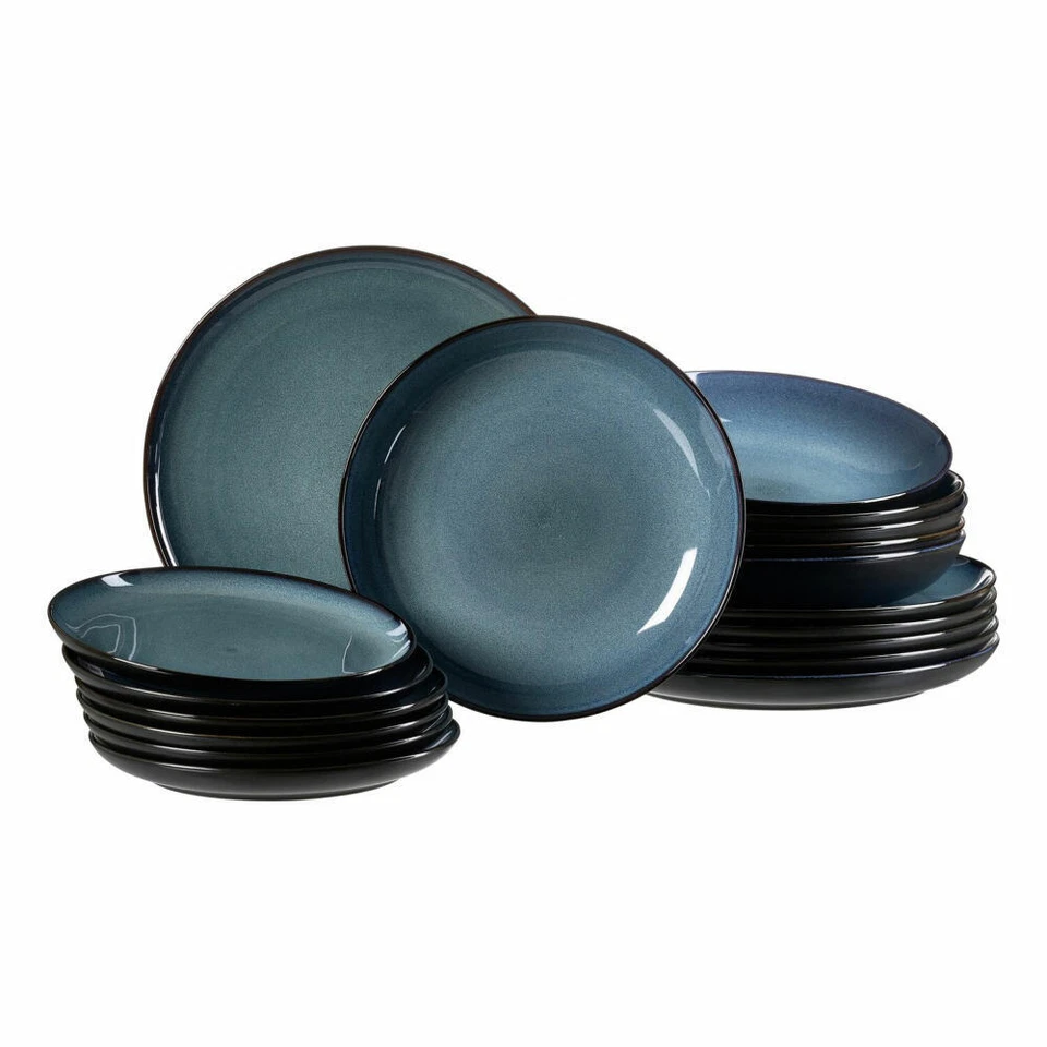 Ritzenhoff & Breker Bali Dinner Service 18 Piece Dinnerware Set Service Stoneware Blue - Image 1 of 1