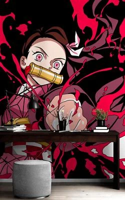 STICKERBRAND Slayer Gang of Demons Wallpaper Peel and Stick Wall Mural. Nezuko Kamado #A1015