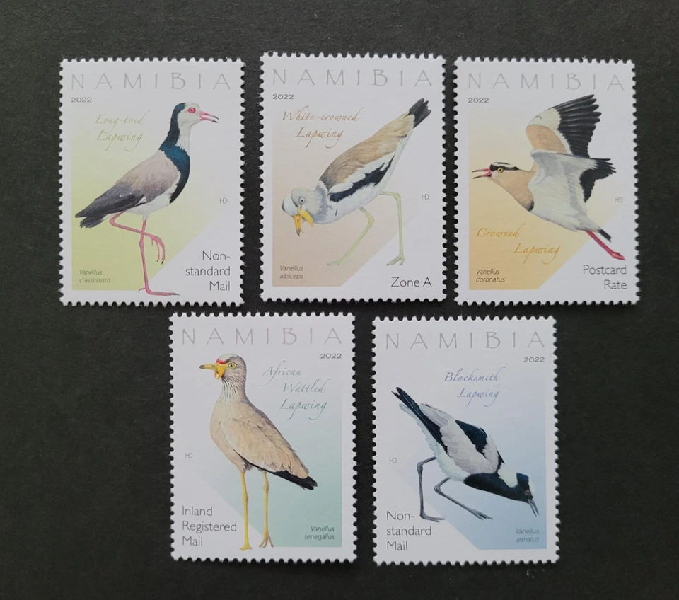 Namibia 2022 / Aves - Lapwings of Namibia / Juego completo MNH Foto 1 de 1