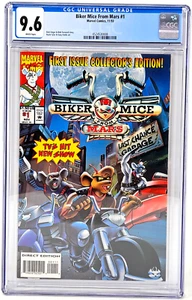 Marvel Comics Biker Mice from Mars primera edición #1 clasificación CGC 9,6 casi nuevo+ páginas blancas - Imagen 1 de 7