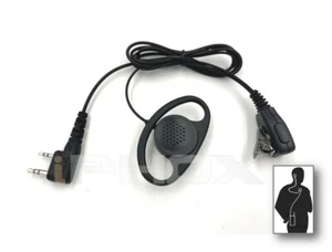 Hörmuschel Mikrofon D Form mit PTT 2 Pin Klinke für Kenwood Funkgerät K302 - Bild 1 von 1