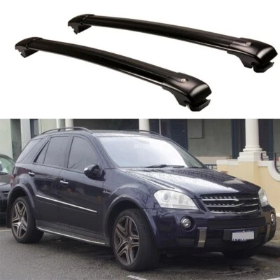 Barra transversal 2 piezas apta para portaequipajes Mercedes Benz ML W164 2006-2011 riel de techo Foto 1 de 4
