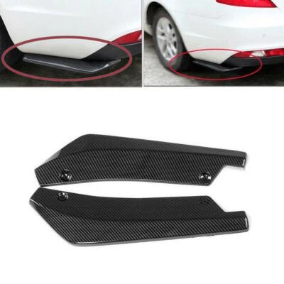 2x Car Auto Carbon Fiber Rear Bumper Lip Diffuser Splitter Canard Protector Hot - Image 1 of 4