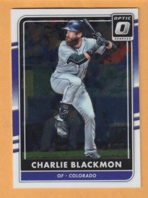 Charlie Blackmon Colorado Rockies 2016 Donruss Optic #134 Suwanee Georgia 9M - Image 1 of 2