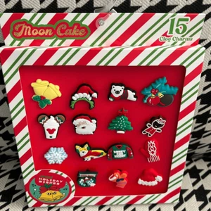 Moon Cake Clog Christmas Charms- Set of 15 - Picture 1 of 2