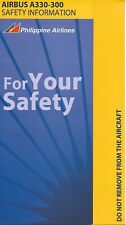 Safety Card - Philippine - A330 300 - c2014 (S4695) fs