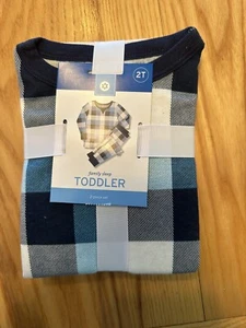 Family Sleep Kids Buffalo Plaid Pajama Set Hanukkah-Size 2T New - Picture 1 of 3