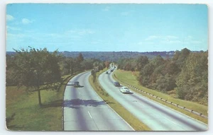 Postkarte Schöner Merrit Parkway in Connecticut Oldtimer verschickt 1953 - Bild 1 von 3
