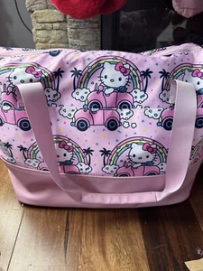 Pink Hello Kitty Duffel Bag/Travel Bag Tote Sanrio - Picture 1 of 3