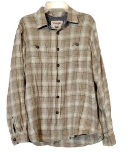 MENS WRANGLER LONG SLEEVE BUTTON UP COTTON SHIRT SIZE L (E) - Picture 1 of 4