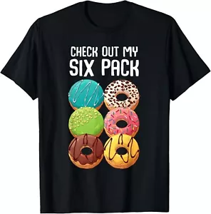 Check Out My Six Pack Donut - Funny Gym Gift Tee Unisex T-Shirt - Picture 1 of 4