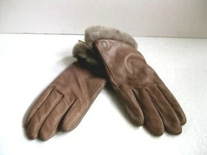 UGG DAMEN SMART HANDSCHUHE LEDER ZUCKERGRAU US GRÖSSE LARGE - Bild 1 von 3