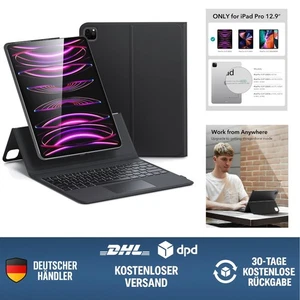iPad Pro 12,9 Zoll Tastaturhülle mit Ständer magnetisch abnehmbar Hintergrund... - Bild 1 von 12