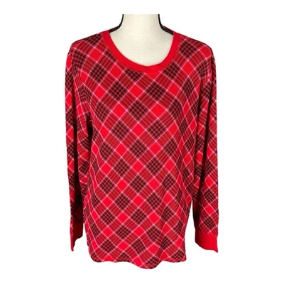 Suéter ROSA Victorias Secret Mujer XL Rojo Pullover A Cuadros Prendas para dormir Preppy Foto 1 de 4