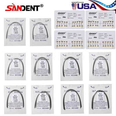 Ortodoncia Dental Arco Alambre Niti Redondo Superior/Inferior/Soportes Brackets MBT/Roth Foto 1 de 4