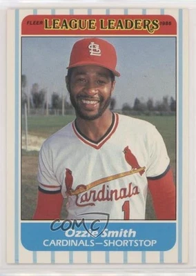1986 Fleer Major League Leaders Box Set Ozzie Smith #42 HOF - Image 1 of 2