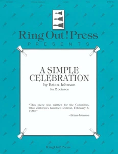 A Simple Celebration Sheet Music 2 Octave Handbells 1991 Brian Johnson - Picture 1 of 3