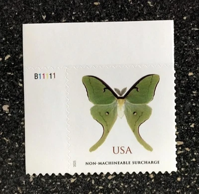 2025USA Non Machineable Rate Luna Moth Butterfly - Plate Single Stamp  Mint NH - Image 1 of 2
