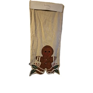 Nwt Nicole Miller Home Table Runner 16 X 72 Gingerbread Man Both Ends Lined - Picture 1 of 4