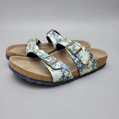 Birkenstock Papillio Sydney Sandals 38 US L7 Double Buckle Vegan Flower  - Image 1 of 4