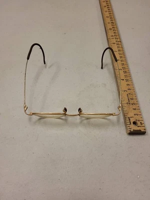 Monturas de gafas vintage tono dorado estilo redondo gafas marco solamente Foto 1 de 3