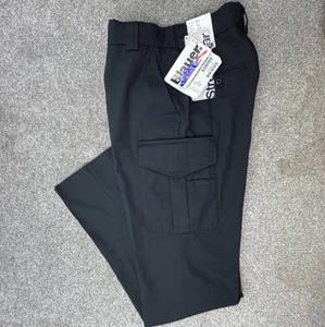 Blauer Police Uniform Pants Side Pocket 30 Regular Black Rayon Style 8980 - Picture 1 of 11