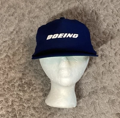 Boeing Aircraft Hat Cap Strapback Adjustable Blue Aviation - Image 1 of 4