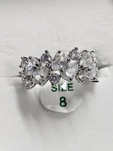 Bomb Party Ring Sz 8 Whimsical Dreams Cubic Zirconia On Rhodium RBP7777 - Picture 1 of 4