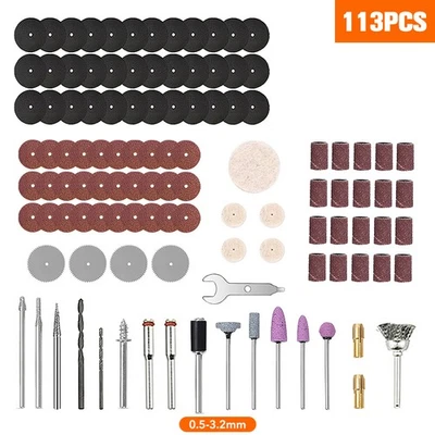 Mini Multifunktionswerkzeug Zubehör Set Multitool Bohren mit 113 Zubehörteilen - Bild 1 von 4