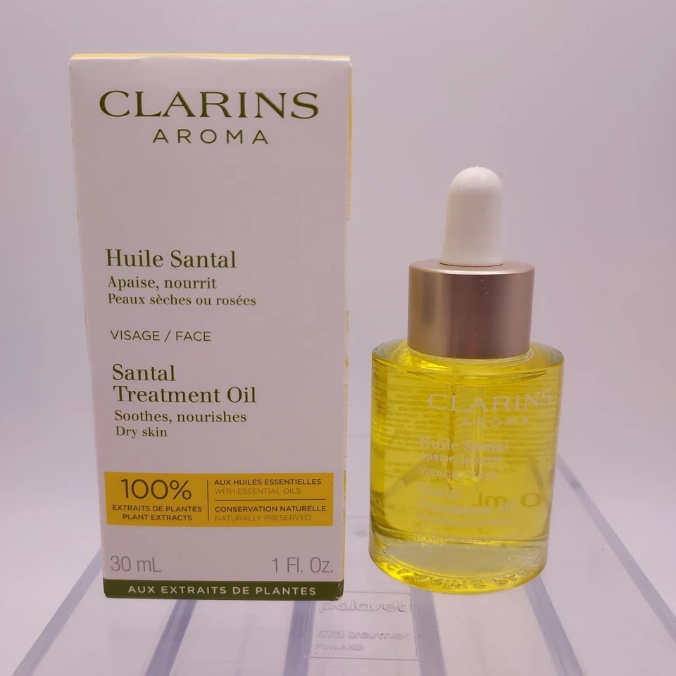 Aceite Tratamiento Clarins Santal Calma Nutre Piel Seca 1.0oz SIN SELLO Foto 1 de 4
