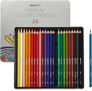 AB Premium Colored Pencils, Soft Core, 24 Count, Pack of 1 - Picture 1 of 5