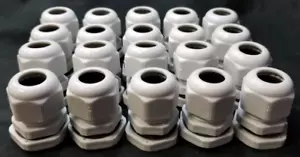 Uxcell M22 x 1.5 Cable Gland 7mm-12mm Wire Hole Waterproof Nylon Joint 20 Pcs - Picture 1 of 10