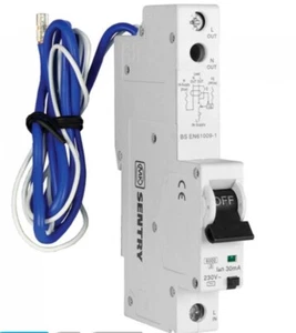 MK Sentry 07933s 10 Amp einpolig Typ B 6kA 30mA 230V RCBO (114) - Bild 1 von 4