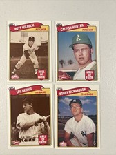 1989 Swell Lou Gehrig Catfish Hunter Hott Wilhelm Bobby Richardson HOFers!