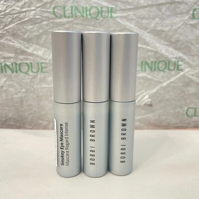 Lot of 3 Bobbi Brown Smokey Eye Mascara Black Mini Travel Size .1oz New - Image 1 of 3