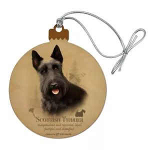Árbol de Navidad de madera de raza de perro Scottie Scottie Scottie adorno de vacaciones - Imagen 1 de 7