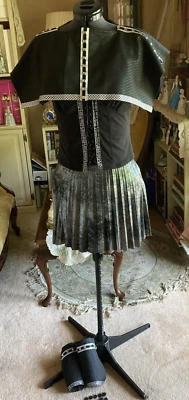 Renaissance Medieval Celtic/Viking Shield Maiden Warrior Upcycled 4pc Costume - Image 1 of 4