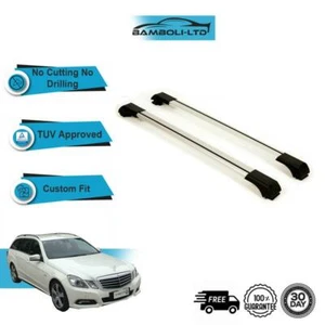 Fits MERCEDES E CLASS W212 ES 2009-2016 ESTATE SW Roof Rack Cross Bars GREY SET - Picture 1 of 4