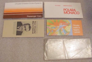1972 Dodge Polara Monaco Owners Operators Manual Package Genuine Original OEM - Picture 1 of 3