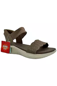 Skechers Women's Slip-Ins Ultra-Flex Knit Sandals Feelin' Pretty - Picture 1 of 8