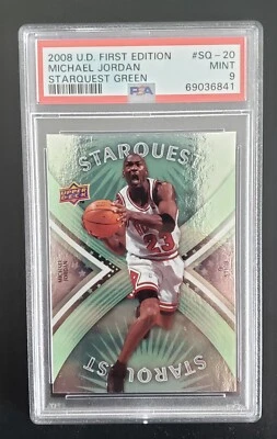 2008 Upper Deck First Edition Michael Jordan Starquest Green #SQ-20 PSA 9 Mint - Image 1 of 2
