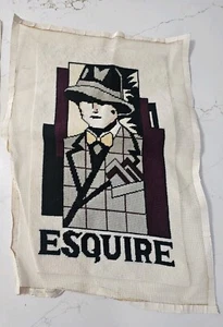 Portada de revista Esquire vintage años 70 18,75" bordado a punta de aguja arte pop - Imagen 1 de 4