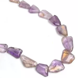 Seltener Ametrin Amethyst 11x14-19x29 mm 8 Zoll Strang facettiert Trommelform Edelstein - Bild 1 von 4