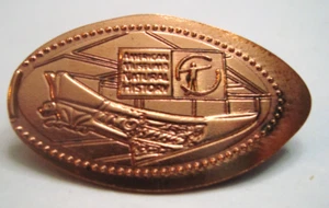 AMERICAN MUSEUM OF NATURAL HISTORY NYC - front of ship -- elongated copper penny - Picture 1 of 1