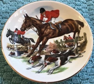 Fox Hunt Hunting Coasters Crown Staffordshire #2 - Picture 1 of 3
